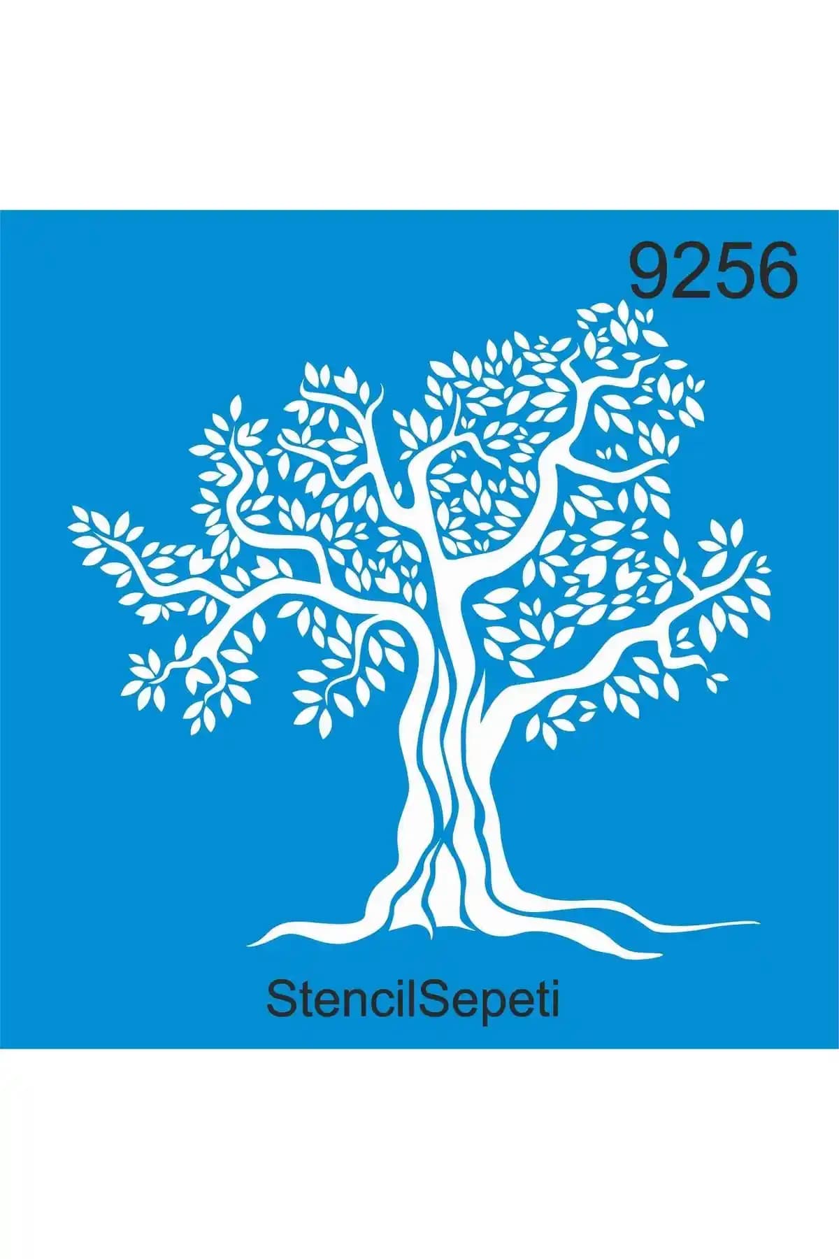 Zeytin Ağacı Temalı Stencil Boyama Şablonu - Dayanıklı ve Kullanışlı Tasarım