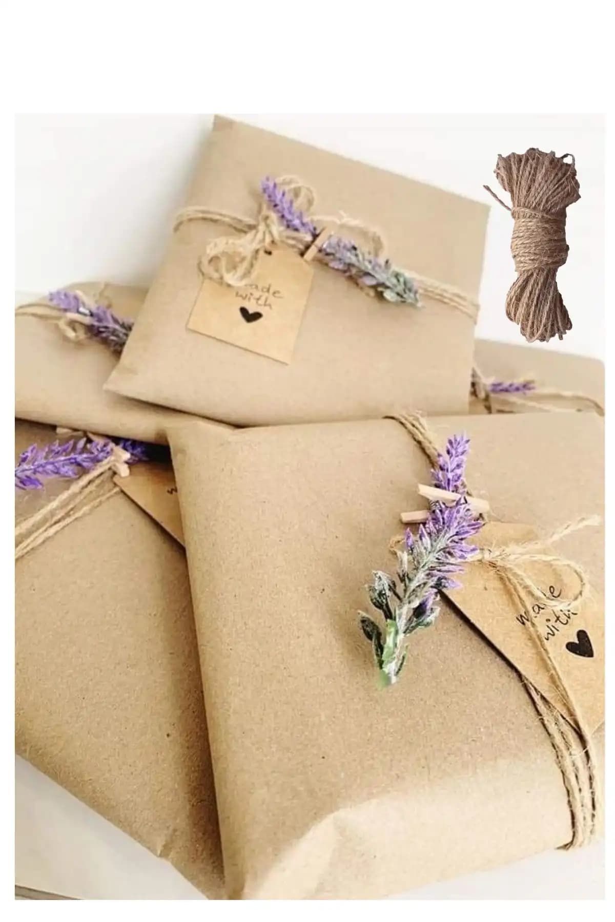 50 Adet Kraft Hediye Paketi 17x26 cm Otantik ve Dayanıklı Ambalaj Çözümü