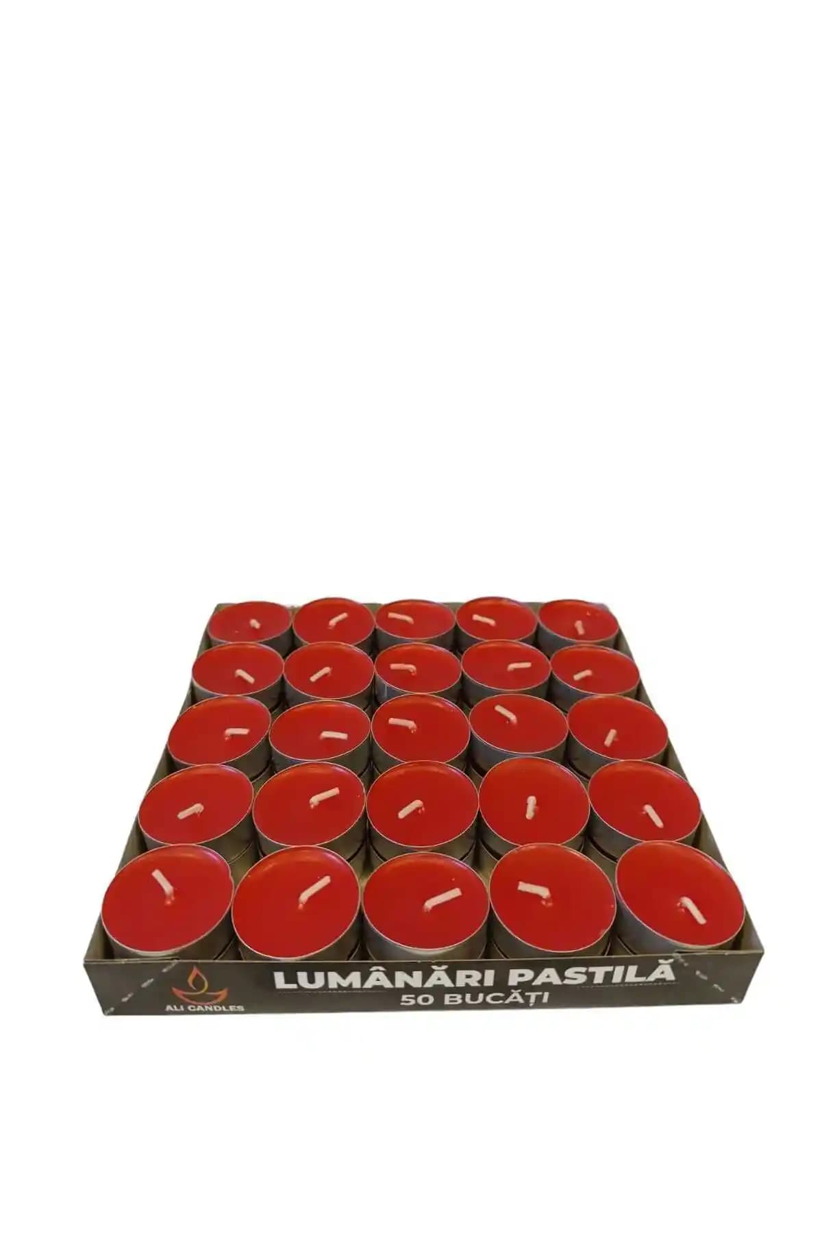 Ali Candles Kırmızı Tealight Mum 4 Saat Yanma Süresi ile Şıklık ve Fonksiyonellik