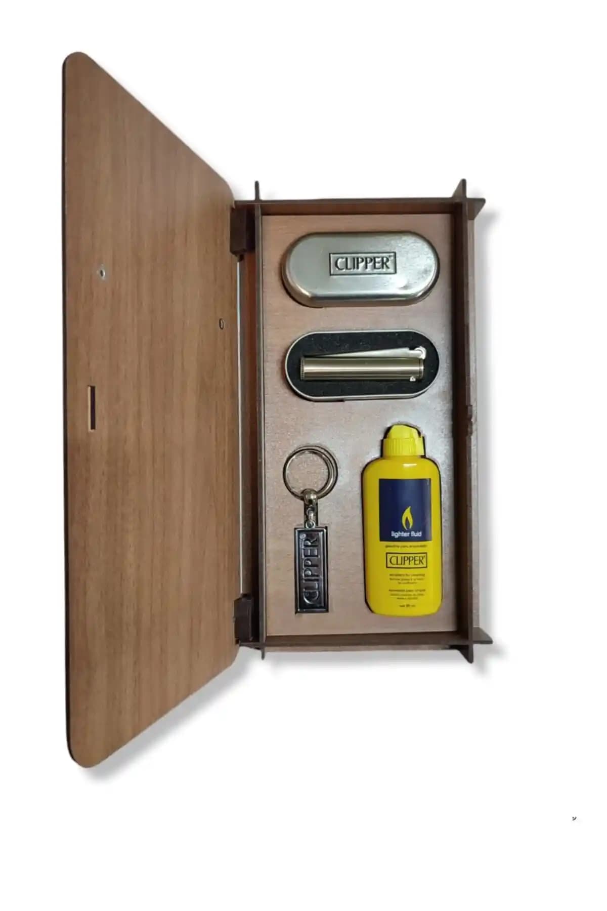 Clipper Çakmak Seti Ahşap Kutulu Modern Tasarım ve Kullanım Kolaylığıyla Öne Çıkıyor