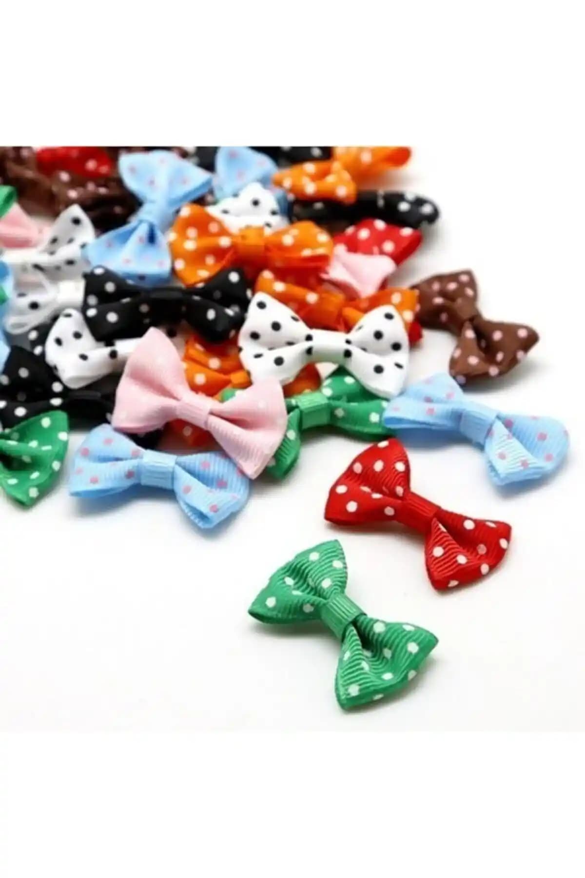 Çok Renkli Mini Papyon Fiyonk Kurdele Çocuk Kıyafetleri ve Saç Aksesuarları İçin