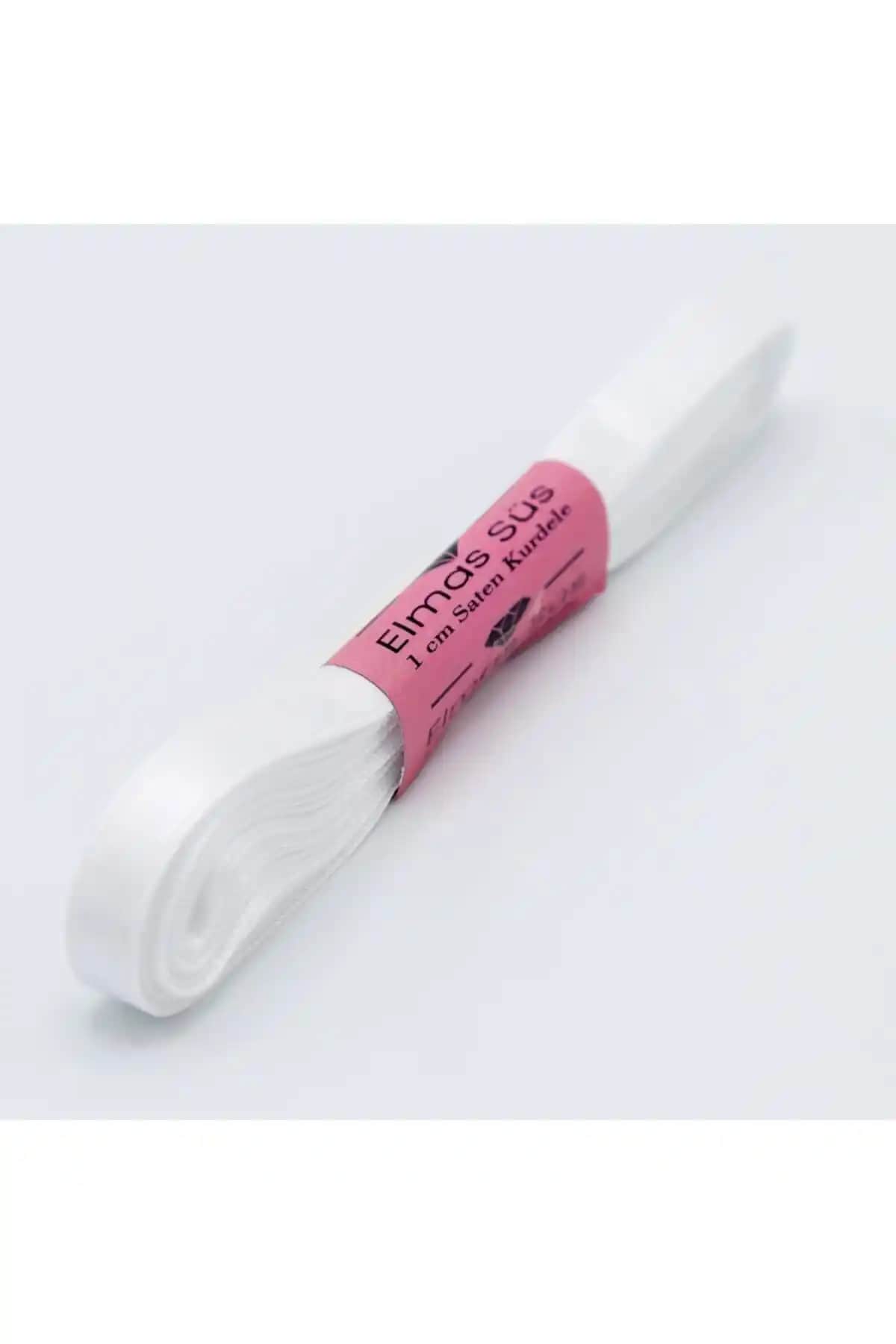 E Elmas Beyaz Saten Kurdele 1cm 10m: Çok Yönlü Dekorasyon ve El Sanatları Malzemesi