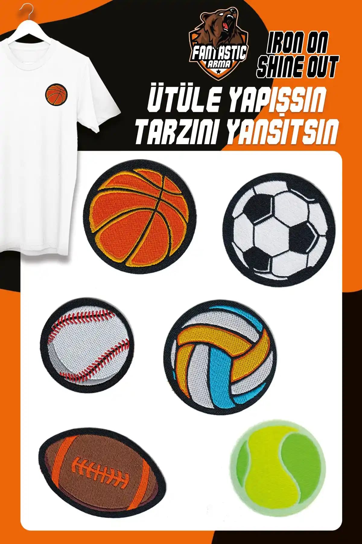 FANTASTIC ARMA Ütüyle Yapışan Dokuma Arma Seti: Kolay ve Dayanıklı Kıyafet Uygulaması