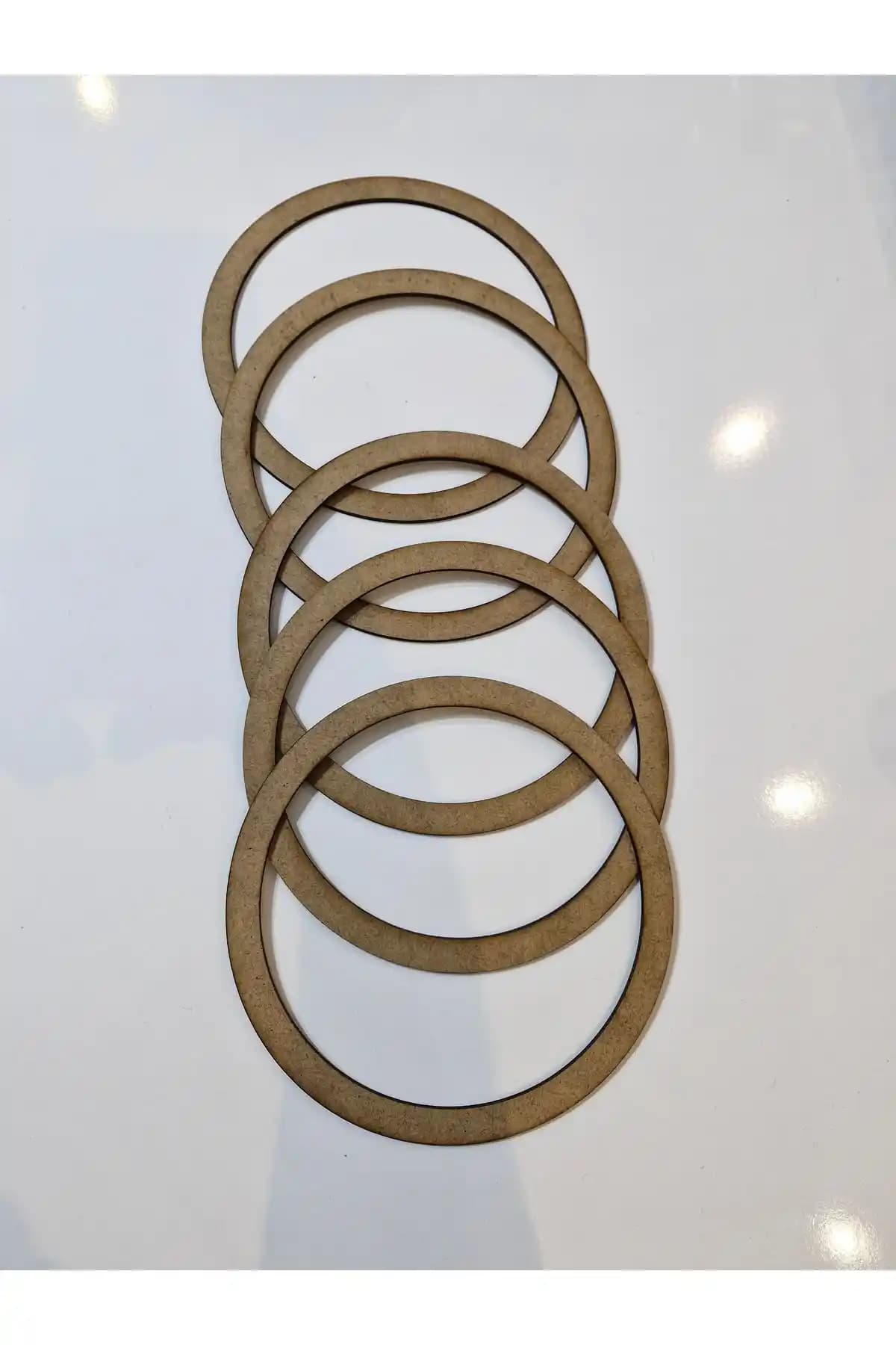 Genel Markalar Ham MDF Vidasız Kasnak Seti 25 Cm Çapında Çok Yönlü Kullanım İçin