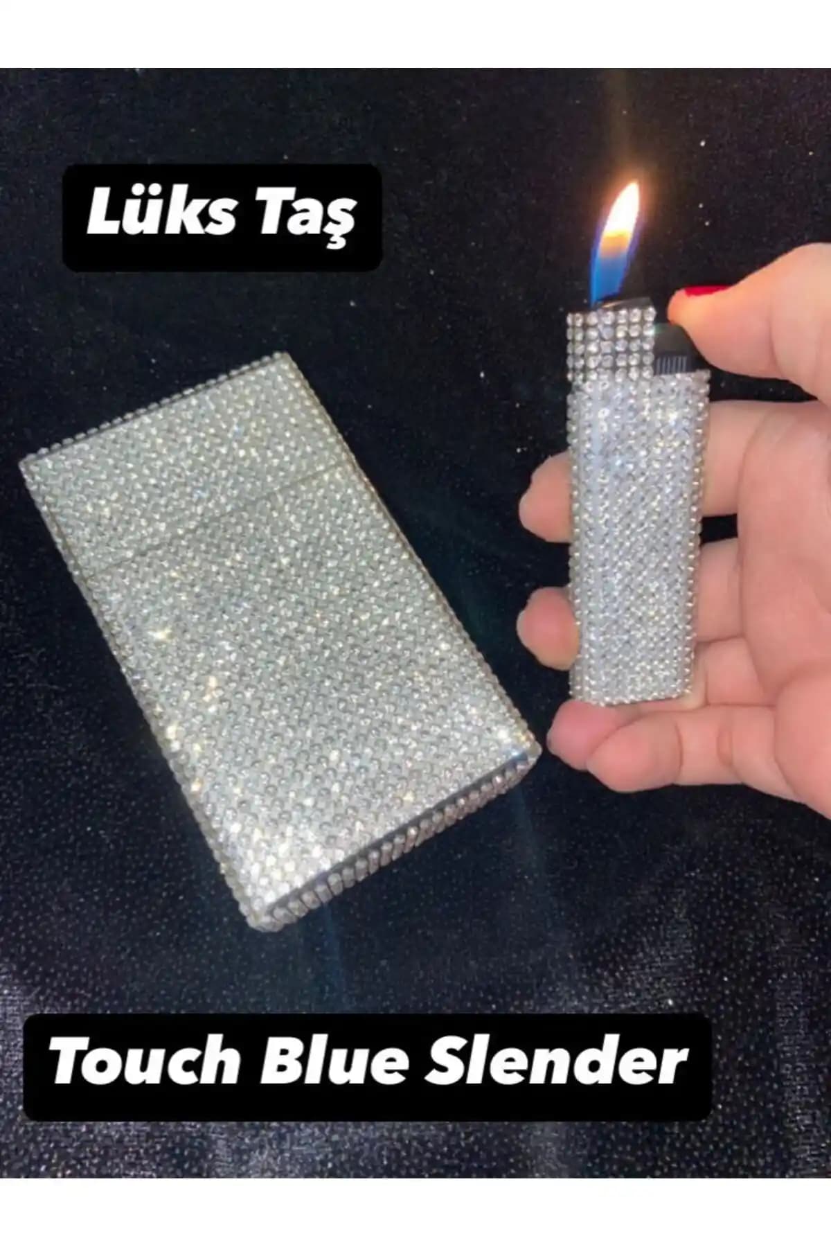 Lüks Taş Taşlı Sigara Kutusu ve Çakmak Seti: Zarif ve Dayanıklı Tasarım