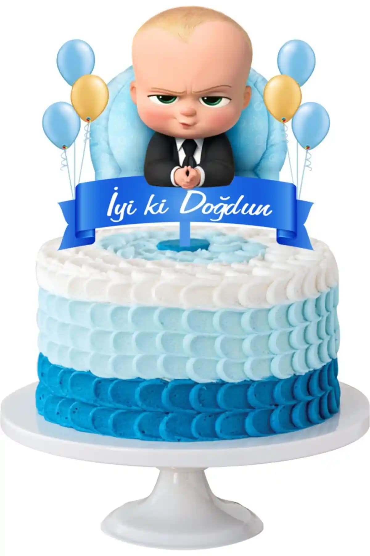 Masal Şekerleme Patron Bebek Pasta Süsü Renkli ve Pratik Kullanım Özellikleri