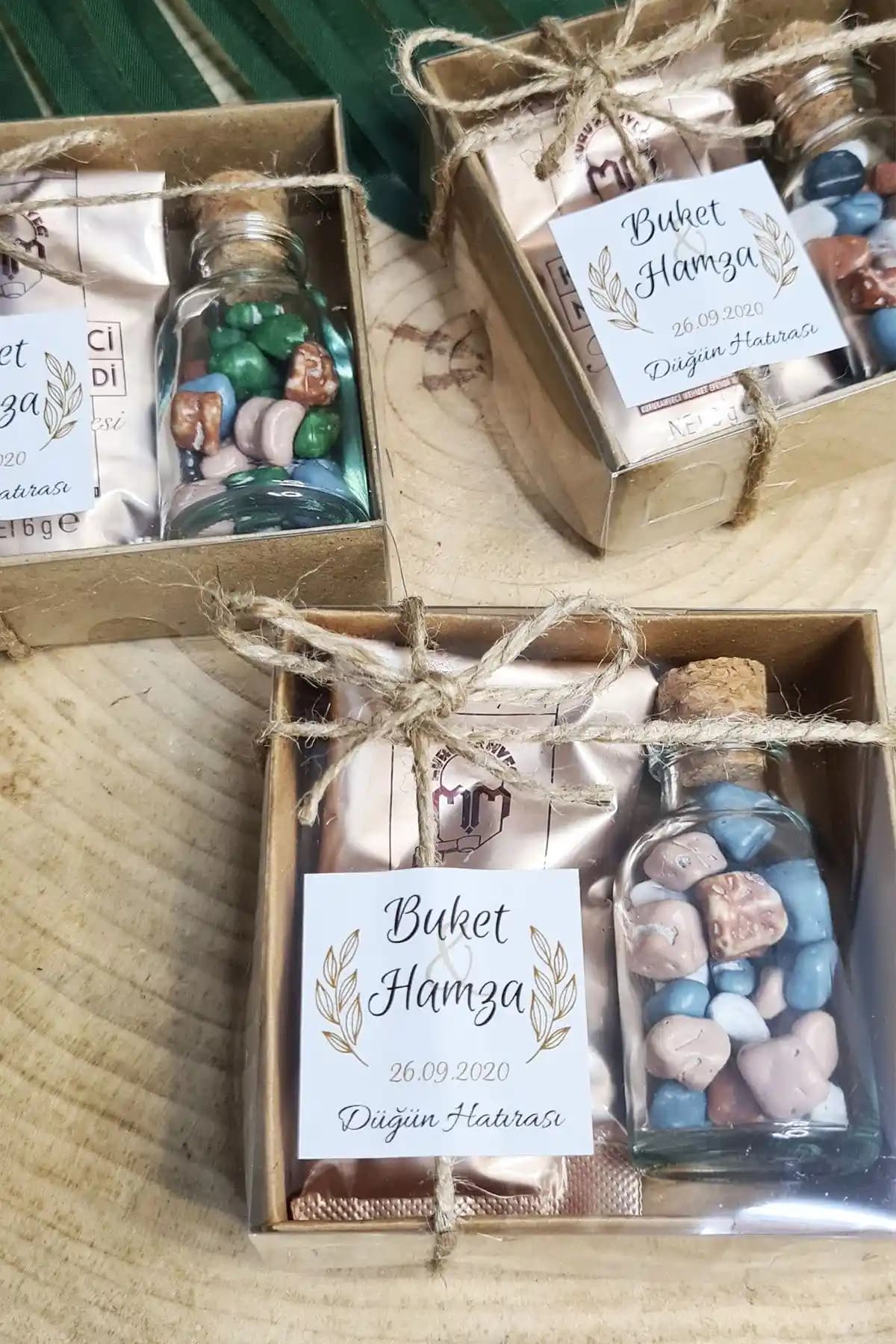 Türk Kahveli Çikolatalı Nikah Şekeri - Zarif ve Anlamlı Düğün Süslemesi Seçeneği