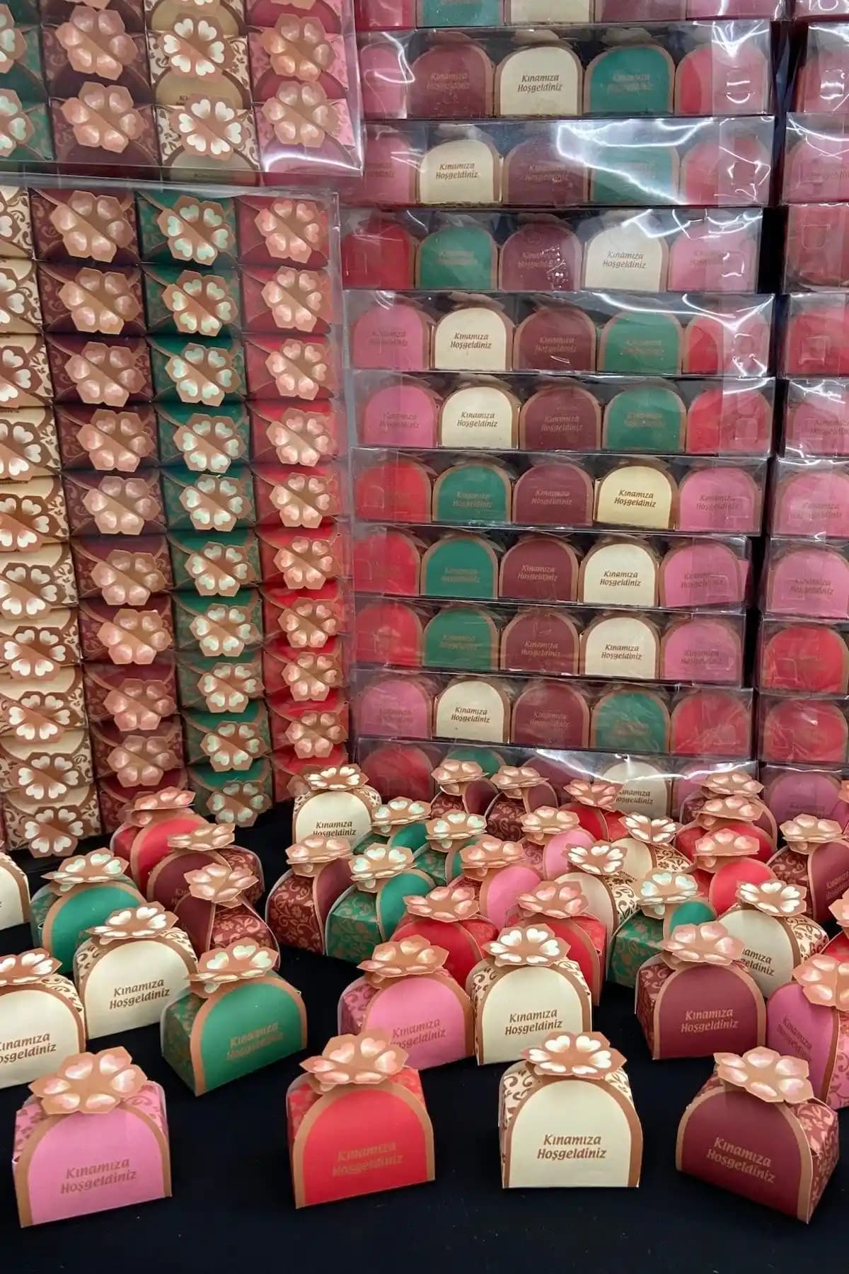 ZEYMERADE Kına Dağıtmalık Seti 50 Adet Hoş Geldiniz Yazılı Şık ve Kullanışlı