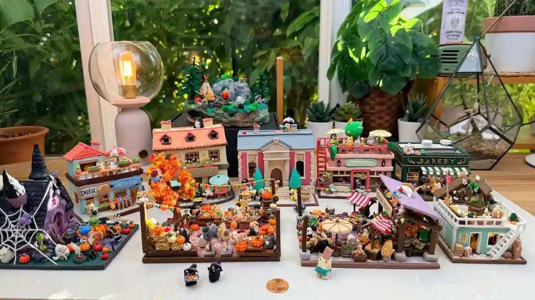 Tiny Cat Village Sezon 1: Polimer Kilden Minyatür Kedi Köyü Tasarımı ve Detayları