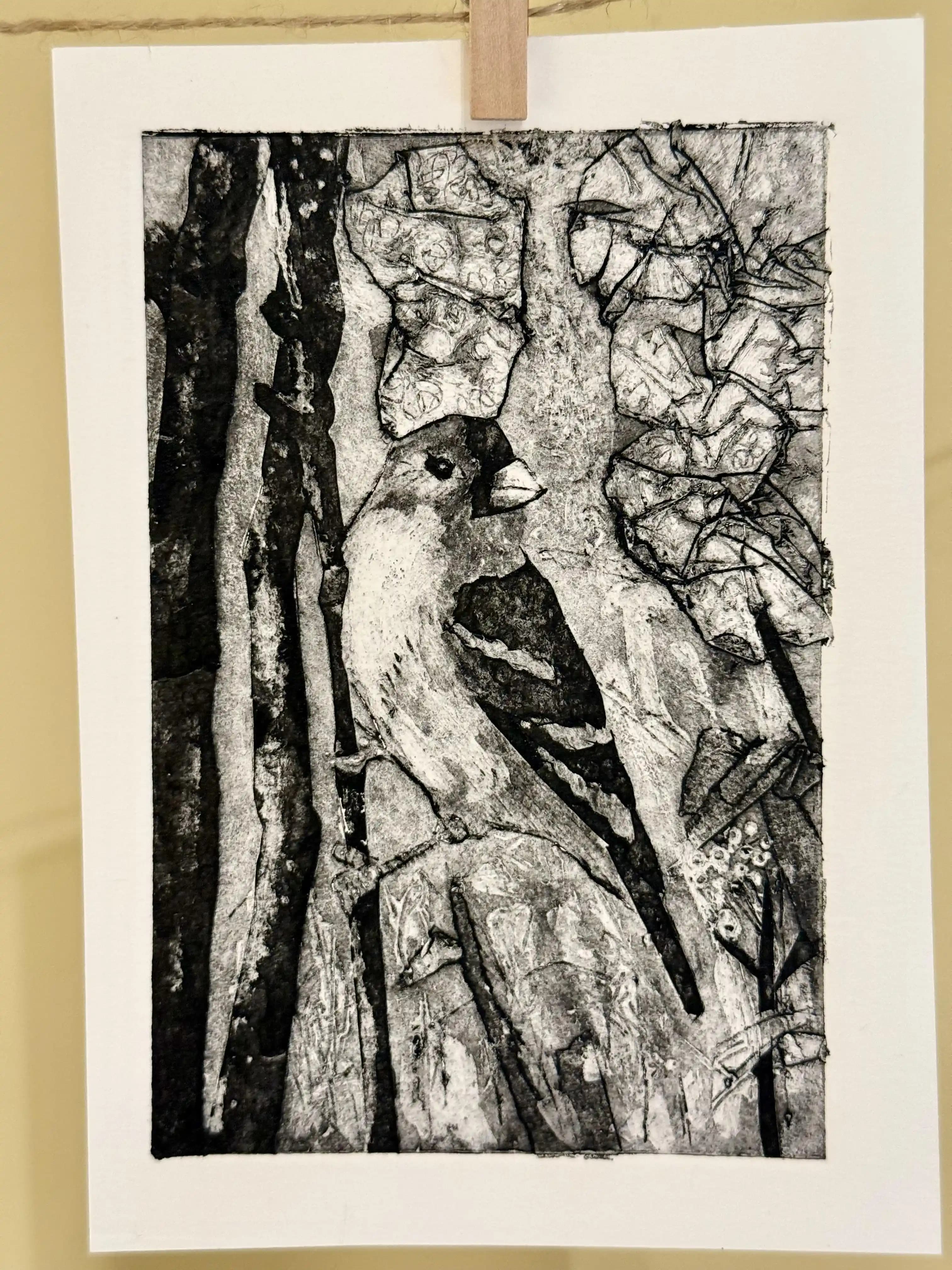 Kollografi Baskı Tekniği ve Lesser Goldfinch Örneği Üzerinden Uygulama Detayları