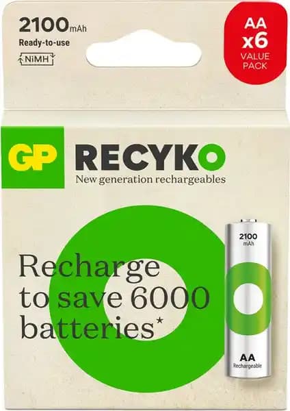 GP 6'lı ReCyko 2100 Serisi ve GP AA 2600 mAh Şarjlı Pil Karşılaştırması