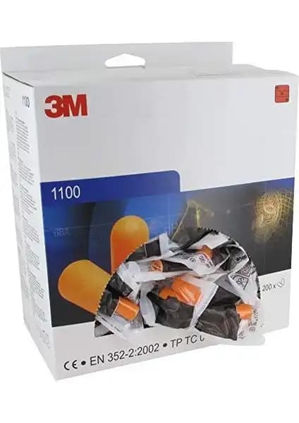 3M 1100 Ipsiz Kulak Tıkacı İşitme Güvenliği ve Konfor Sağlayan Tasarım