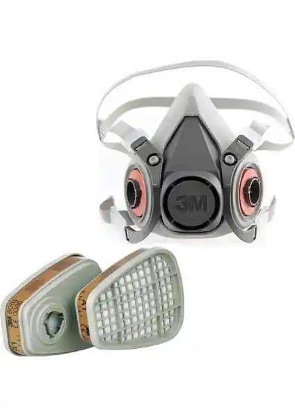 3M 6200 Yarım Yüz Maskesi ve 6051 A1 Filtresi ile Güvenli Solunum Çözümü