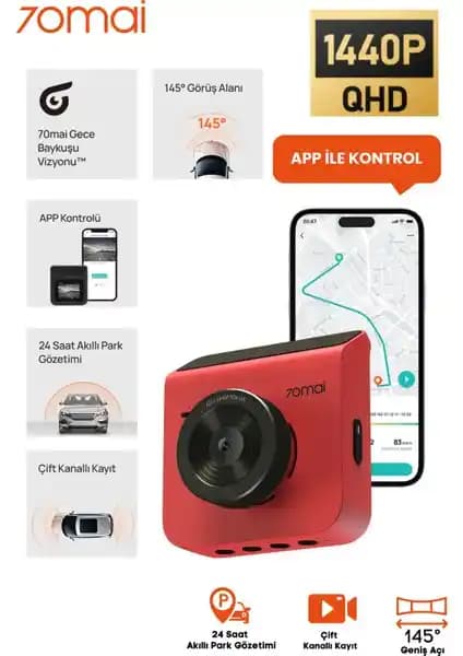 70MAI A400 Dashcam: Gelişmiş Özellikleriyle Yüksek Güvenlik ve Kalite Sunan Araç Kamerası