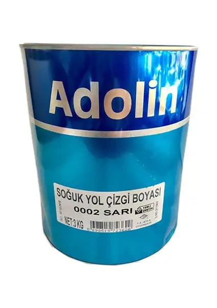 Adolin Soğuk Yol Çizgi Boyası Sarı 3 kg Güvenilir ve Dayanıklı Yol İşaretleme Çözümü