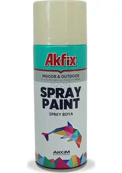 Akfix Akrilik Sprey Boya 400ml Parlak Krem - Çok Amaçlı ve Dayanıklı Boya Çözümü