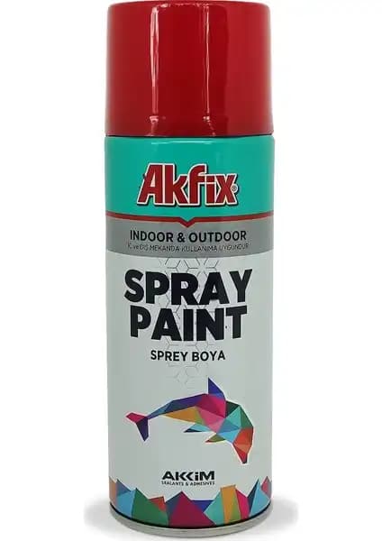 Akfix Akrilik Sprey Boya 400ml Parlak Makine Kırmızı - Dayanıklı ve Çok Yönlü Boya Çözümü