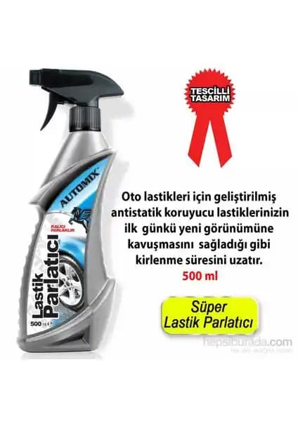 Automix Süper Lastik Parlatıcı: Lastiklerinize Profesyonel Bakım ve Parlaklık Kazandırın
