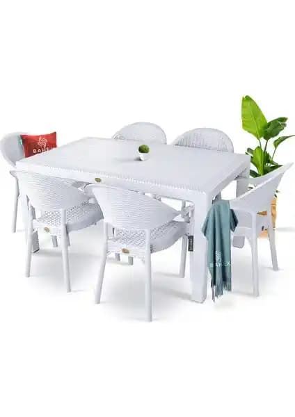 Bahex Rattan Masa Takımı: Modern ve Dayanıklı Dış Mekan Oturma Seti