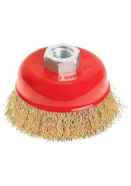Bay-Tec 65 mm Saçaklı Çanak Tel Fırça Endüstriyel ve Detaylı Temizlik İçin Uygun
