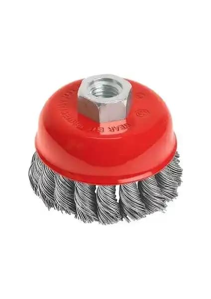 Bay-Tec Burgulu Çanak Fırça 75 mm Güçlü ve Çok Amaçlı Endüstriyel Temizlik Aracı