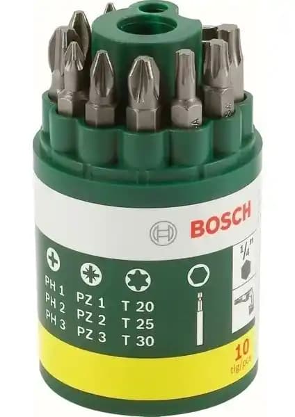 Bosch DIY 10 Parçalı Vida Ucu Seti: Çok Amaçlı ve Dayanıklı Vida Uçları