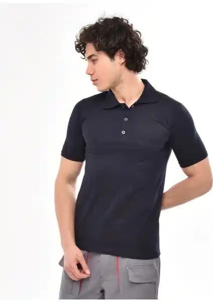 Çamdalı İş Elbiseleri Polo Yaka Lacivert Kısa Kollu Süprem İş Tişörtü - Yüksek Kalite ve Konfor