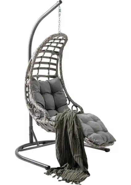 Capri Swing Bodrum Tekli Rattan Bahçe Salıncağı - Dayanıklı ve Şık Bahçe Dekorasyonu Aracı
