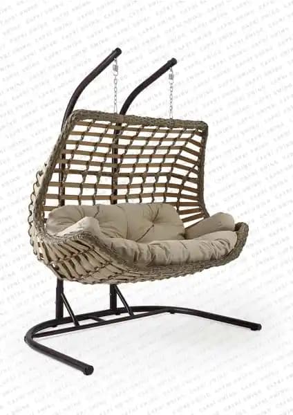 Capri Swing Cunda Çiftli Rattan Bahçe Salıncağı: Dayanıklı ve Estetik Bahçe Dekoru