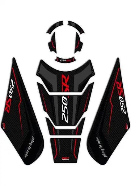 CF Moto 250 SR için GP Kompozit Tank Pad Seti Koruma ve Estetik Birlikteliği