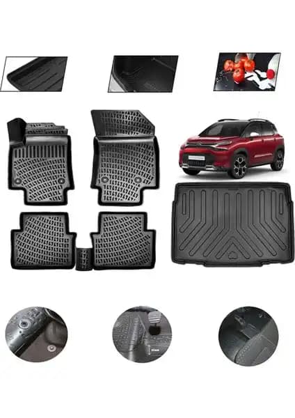 Citroen C3 Aircross 2024 İç ve Bagaj Koruma Paspas Seti - Dayanıklı ve Estetik Tasarım