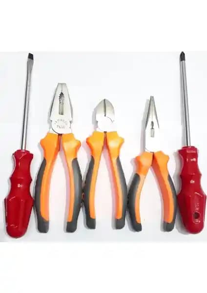 Çok Fonksiyonlu El Aletleri Seti: Penseler, Tornavidalar, Keski ve Kargaburun Ürünleri
