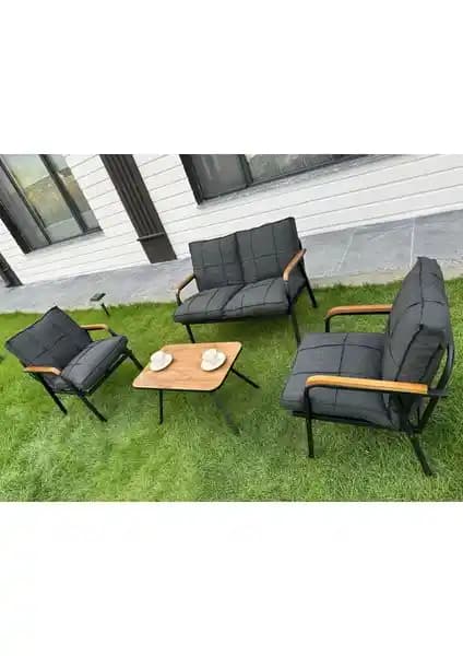 Dekoroom 2+1+1 Zen Bahçe Takımı: Estetik ve Dayanıklı Dış Mekan Mobilyası