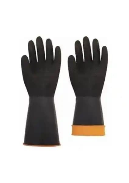 Double Siyah Panda Asit Eldiveni Endüstriyel Kimyasal Koruma ve Güvenlik Çözümü