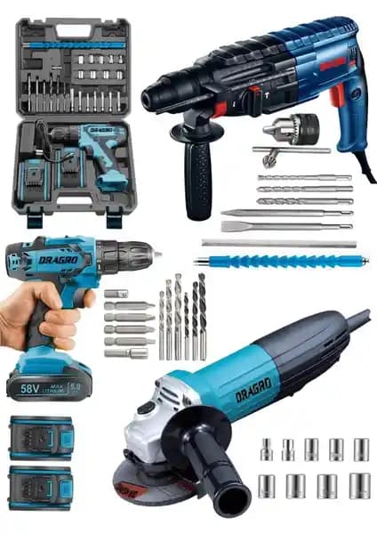 Dragro Alman Pro 3'lü Set ve Güçlü Elektrikli Aletlerin Detaylı İncelenmesi