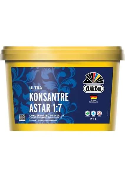 Düfa İç Cephe 1/7 Konsantre Astar: Yüksek Performanslı Yüzey Hazırlama Çözümü