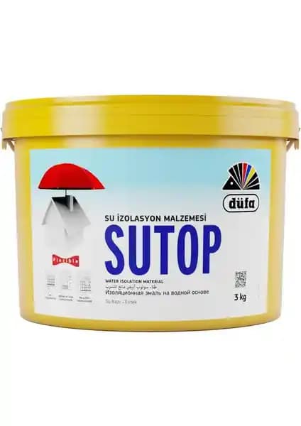 Düfa Sutop Su Kesici Boya 3 Kg Elastomerik Akrilik Su Yalıtım Malzemesi