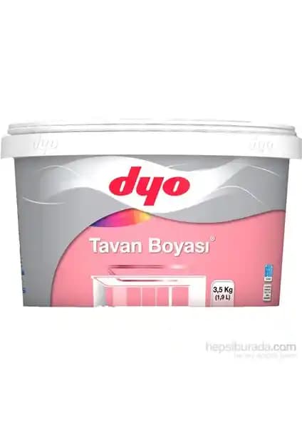 Dyo Tavan 3,5 Kg Beyaz İç Mekân Boyası Yüksek Kapatıcılık ve Dayanıklılık Özelliğiyle