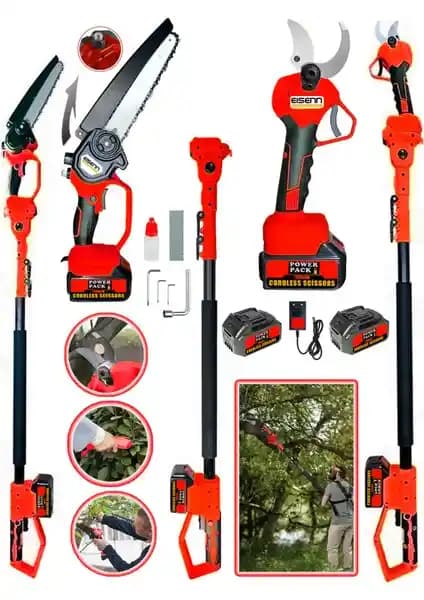 Eisenn Germany Red 3 Lü Set: Güçlü ve Çok Yönlü Bahçe Kesim ve Budama Ekipmanları