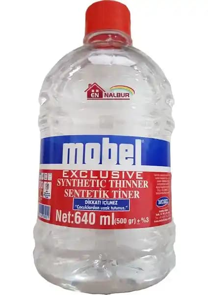 Ennalbur Mobel Sentetik Tiner 640 Ml Profesyonel Boya ve Vernik Uygulamaları İçin
