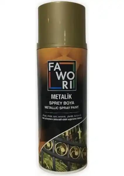 Fawori 400 ml Altın Yalız Akrilik Sprey Boya Dekorasyon ve Sanat Projeleri için