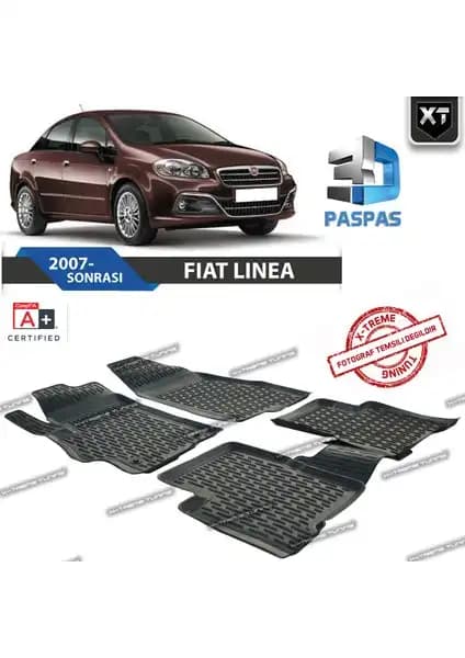 Fiat Linea 3D Havuzlu Paspas 2007 Sonrası Modeller için Dayanıklı ve Uyumlu İç Aksesuar