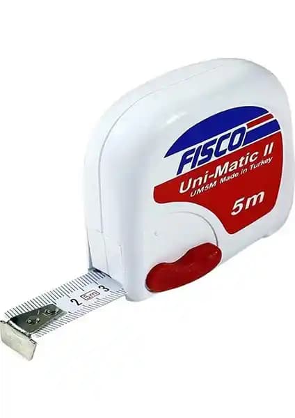 Fisco 5 Metre Şerit Metre İnşaat ve marangozluk için dayanıklı ölçüm aracı