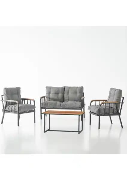 Garaj Home Zümrüt Bahçe Balkon Seti Modern ve Dayanıklı Dış Mekan Oturma Grubu