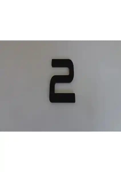 Gendec 6 cm Kalınlığında Siyah Kapı Numarası Villa ve Daire Girişleri İçin
