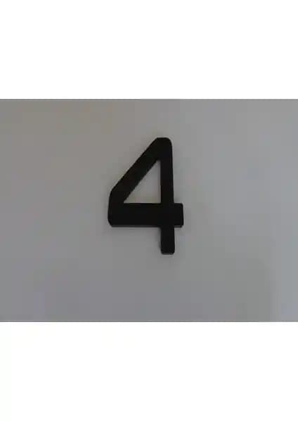 Gendec 6 cm Siyah Kapı Daire Villa Birim Numarası Dayanıklı ve Estetik Tasarım