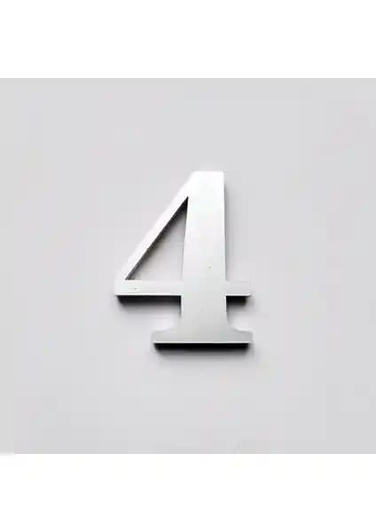 Gendec Metalik Gri Kapı Numarası 5 cm – Modern ve Dayanıklı Kapı Numarası Çözümü