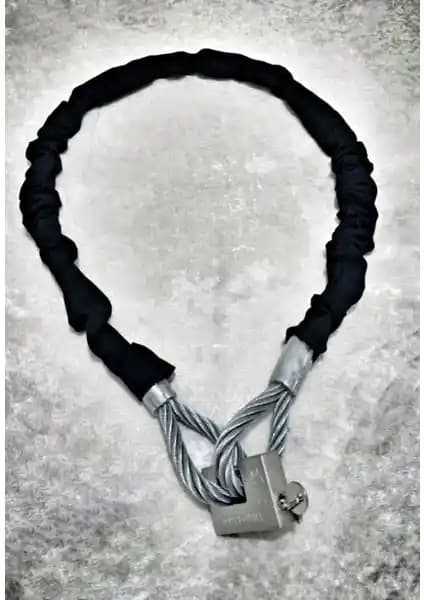 Gordin 2 Metre Uzunlukta 12 mm Kalınlıkta Motorsiklet Çelik Halat ve Kilit Seti Güvenlik Çözümü