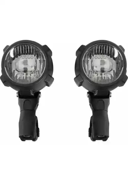 GP Kompozit Orta Evrensel Motosiklet Sis Farı Takımı Siyah Güç ve İşlevsellik Birleşimi