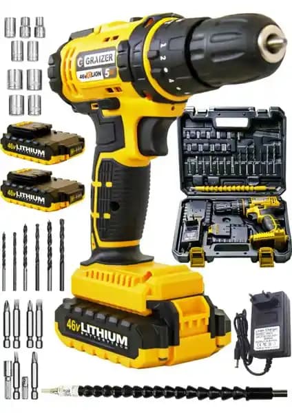 Graizer 46 V Darbeli Vidalama Matkap: Güçlü Performans ve Ergonomik Tasarım Özellikleri